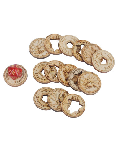 Juego de Tokens de Madera DND CZYY - 15 Piezas para RPG