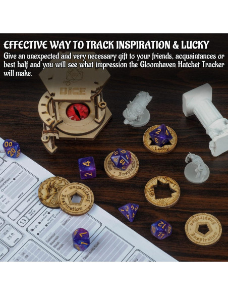 Juego de Tokens de Madera DND CZYY - 15 Piezas para RPG Juego de Tokens de Madera DND CZYY - 15 Piezas para RPG