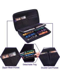 Estuche para Dados DND SIQUK Violeta Portátil 8 Conjuntos 2