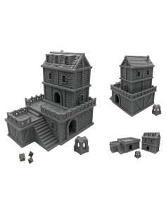 Terreno Medieval 3D Hautico para Miniaturas 28mm Pintable