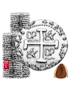 Monedas Pirata de Metal - Conjunto de 100 Monedas 2,69 cm