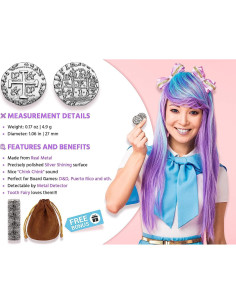 Monedas Pirata de Metal - Conjunto de 100 Monedas 2,69 cm 2