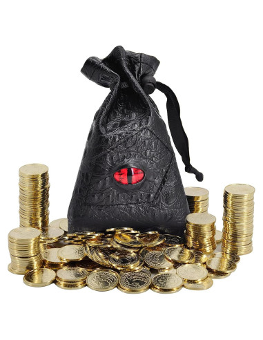 Monedas de Fantasía CZYY 50 Tokens de Tesoro Metal Dorado