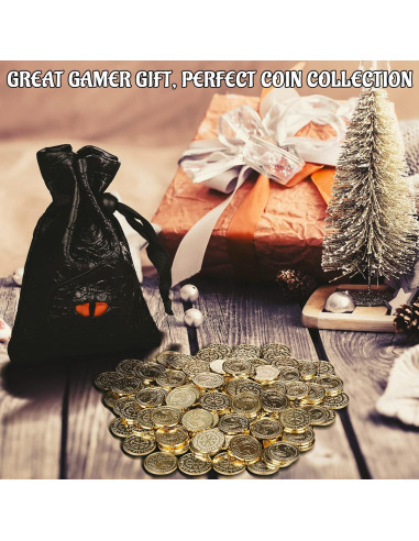 Monedas de Fantasía CZYY 50 Tokens de Tesoro Metal Dorado