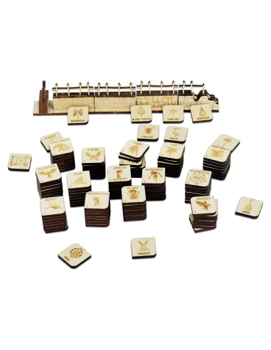 Conjunto de Fichas RPG CZYY 112 Piezas Madera D&D Pathfinder