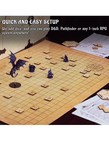 Conjunto de Fichas RPG CZYY 112 Piezas Madera D&D Pathfinder