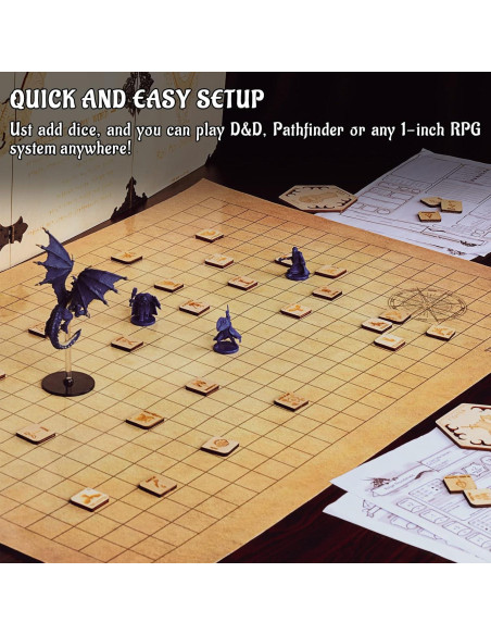 Conjunto de Fichas RPG CZYY 112 Piezas Madera D&D Pathfinder