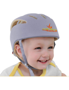 Casco de Seguridad para Bebés Huifen A001 Ajustable Gris 2