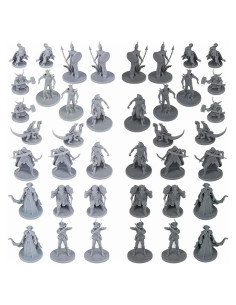 Miniaturas de Fantasía Path Gaming 40 Figuras 28mm Sin Pintar