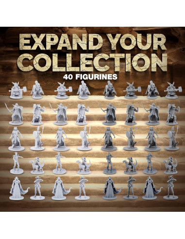 Miniaturas de Fantasía Path Gaming 40 Figuras 28mm Sin Pintar