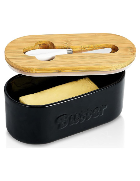 Plato de Mantequilla Cerámica Seworlan 19.05 cm con Tapa