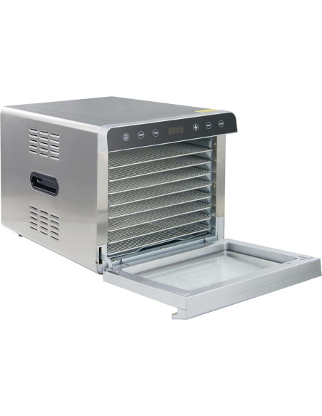 Deshidratador de Alimentos Hakka 8 Bandejas Acero Inoxidable 700W