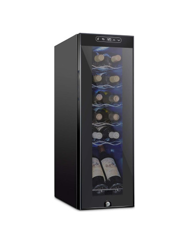 Enfriador de Vino Schmecke 12 Botellas Negro con Control Digital