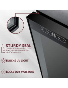 Enfriador de Vino Schmecke 12 Botellas Negro con Control Digital 2