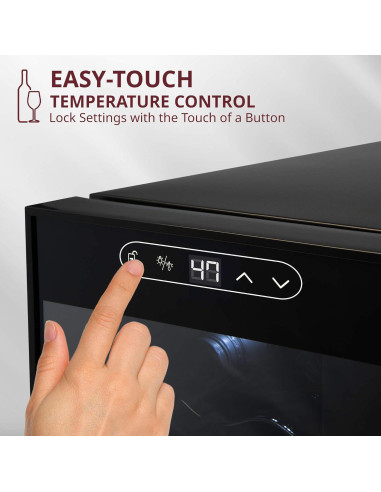 Enfriador de Vino Schmecke 12 Botellas Negro con Control Digital
