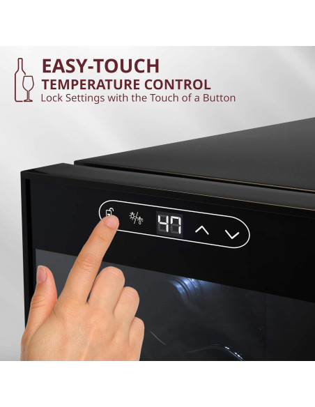 Enfriador de Vino Schmecke 12 Botellas Negro con Control Digital