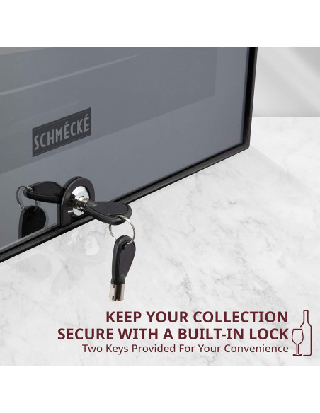 Enfriador de Vino Schmecke 12 Botellas Negro con Control Digital