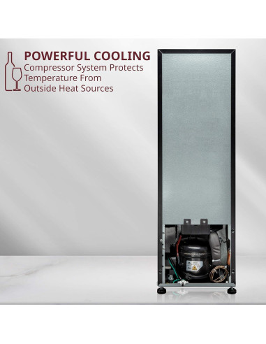 Enfriador de Vino Schmecke 12 Botellas Negro con Control Digital