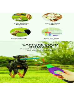 Clicker de Entrenamiento Perros Vivostore con Silbato Azul 2