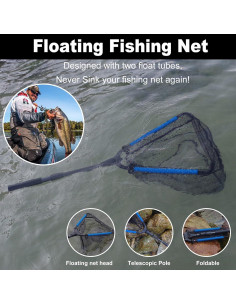 Red de Pesca PLUSINNO FN-B09 Plegable 39.37 cm Telescópica 2