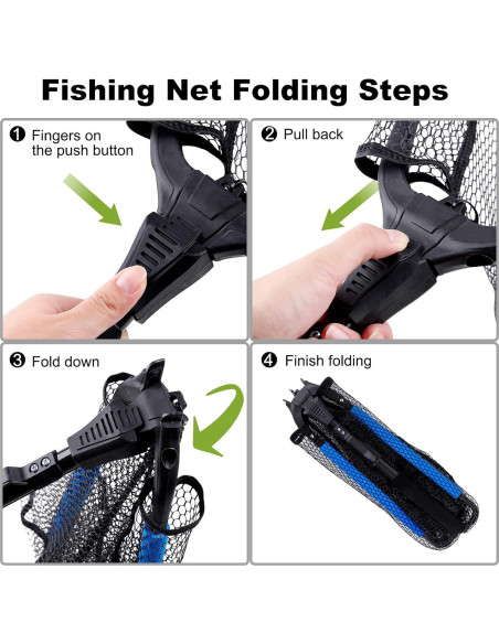 Red de Pesca PLUSINNO FN-B09 Plegable 39.37 cm Telescópica