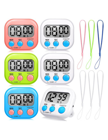 Temporizador Digital de Cocina Flutesan 6 Piezas Multicolor