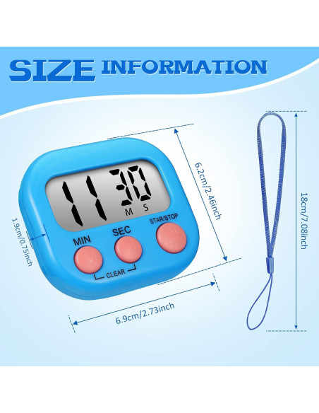 Temporizador Digital de Cocina Flutesan 6 Piezas Multicolor