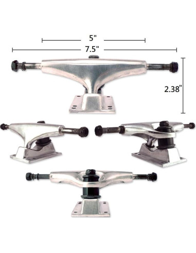 Camiones y Ruedas de Patineta VJ 5" y 60mm Cruiser