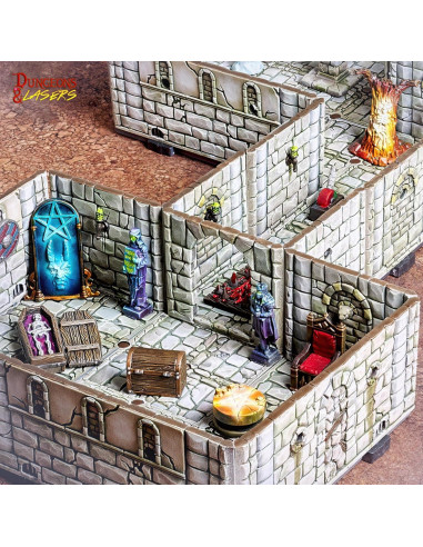 Dungeons & Lasers Set Inicial 286 Piezas Terreno D&D