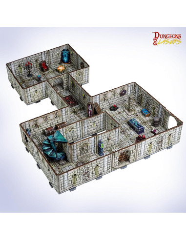 Dungeons & Lasers Set Inicial 286 Piezas Terreno D&D