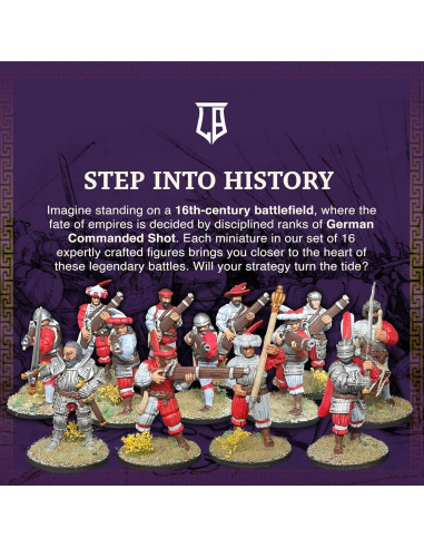 Miniaturas Medievales 28mm Ludus Bellum - Infantería Alemana