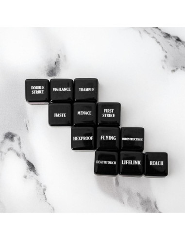 48 Dados MTG Contadores de Habilidades + Bolsa de Almacenaje