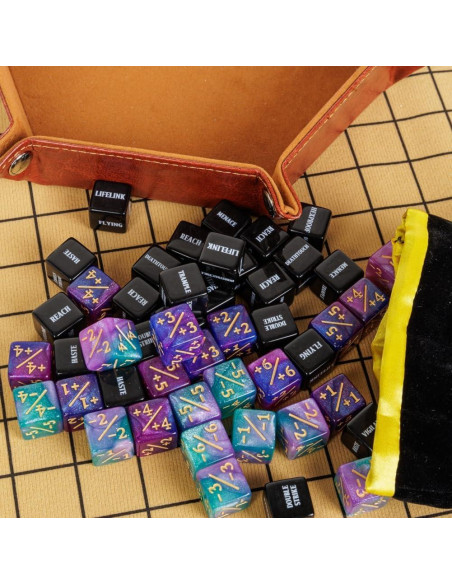 48 Dados MTG Contadores de Habilidades + Bolsa de Almacenaje 48 Dados MTG Contadores de Habilidades + Bolsa de Almacenaje