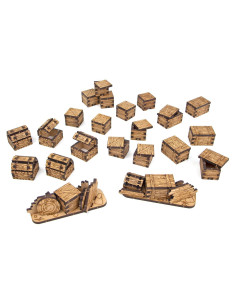 Terreno Modular TowerRex DND 28mm - Cofres y Barricadas