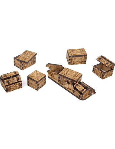 Terreno Modular TowerRex DND 28mm - Cofres y Barricadas