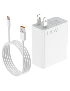 Cargador Rápido de Pared 120W Xiaomi + Cable USB-C 1m
