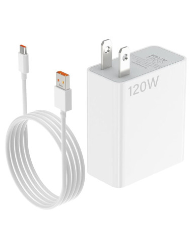 Cargador Rápido de Pared 120W Xiaomi + Cable USB-C 1m