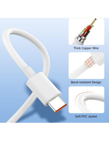 Cargador Rápido de Pared 120W Xiaomi + Cable USB-C 1m