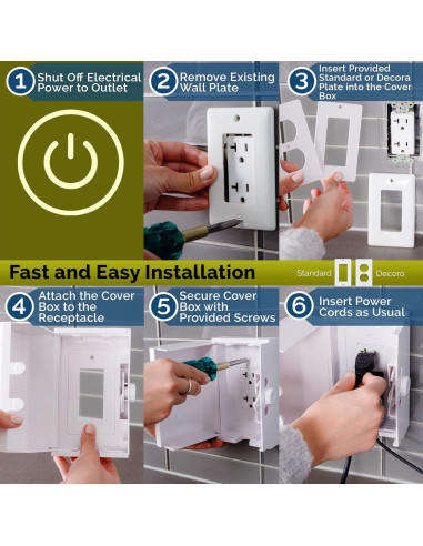 Caja de Seguridad para Enchufes Bebés Doble Bloqueo 2 Pzas