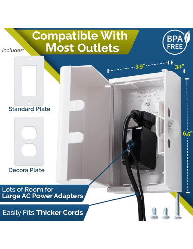 Caja de Seguridad para Enchufes Bebés Doble Bloqueo 2 Pzas