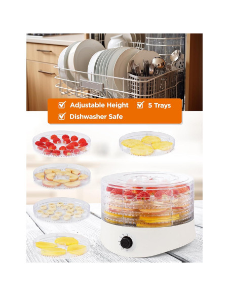 Deshidratador de Alimentos Commercial Chef 280W 5 Estantes