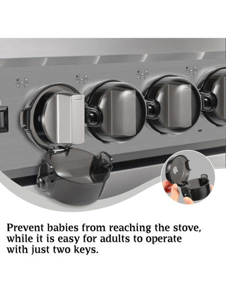 Cubiertas de Seguridad para Perillas de Estufa XNGPALM, 5 Pzas