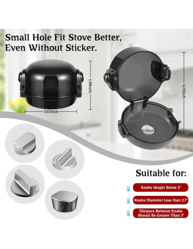 Cubiertas de Seguridad para Perillas de Estufa XNGPALM, 5 Pzas