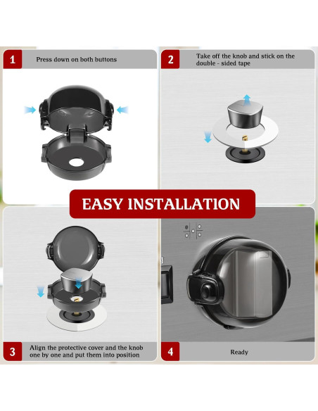 Cubiertas de Seguridad para Perillas de Estufa XNGPALM, 5 Pzas