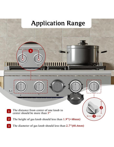 Cubiertas de Seguridad para Perillas de Estufa XNGPALM, 5 Pzas