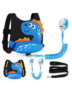 Accmor Arnés Antipérdida para Niños Dinosaurio Azul 3 en 1
