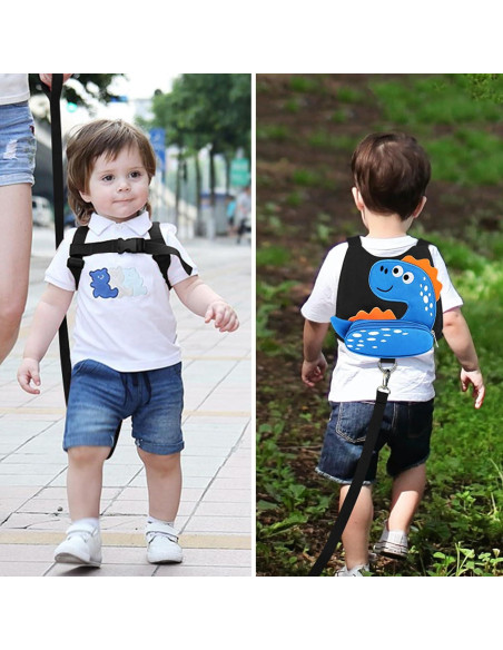Accmor Arnés Antipérdida para Niños Dinosaurio Azul 3 en 1
