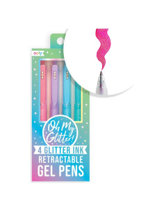 Set de 4 Bolígrafos de Gel Brillantes Ooly - Multicolor, 0.9mm