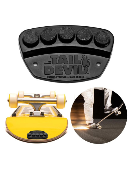 Placa de Chispas Tail Devil para Skateboard - Negro