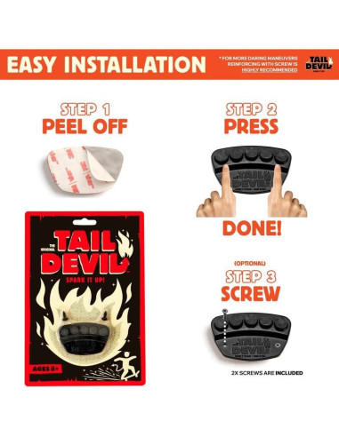 Placa de Chispas Tail Devil para Skateboard - Negro